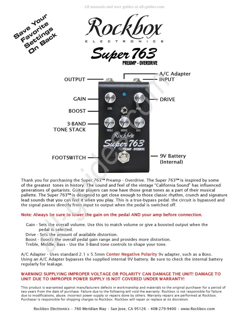 Rockbox Super 763 quick start guide