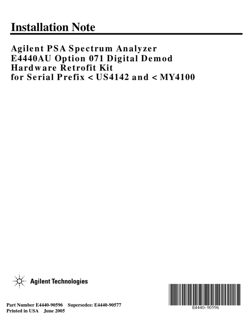 Agilent Technologies E4440AU Installation and operation manual Agilent Technologies E4440AU Installation and operation manual