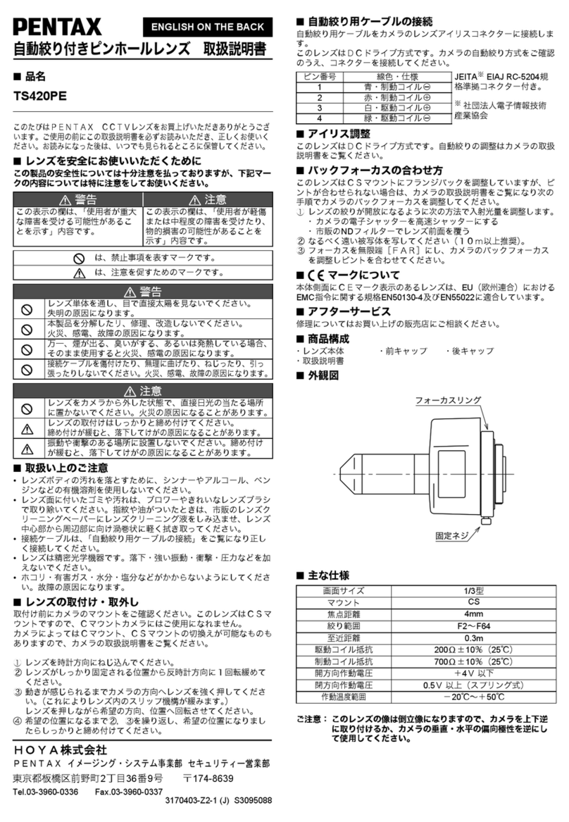 Pentax TS420PE operating instructions