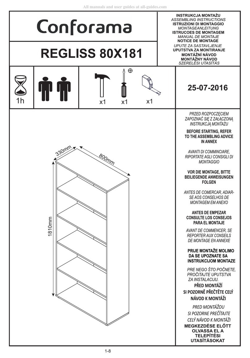 CONFORAMA REGLISS 80X181 Installation guide