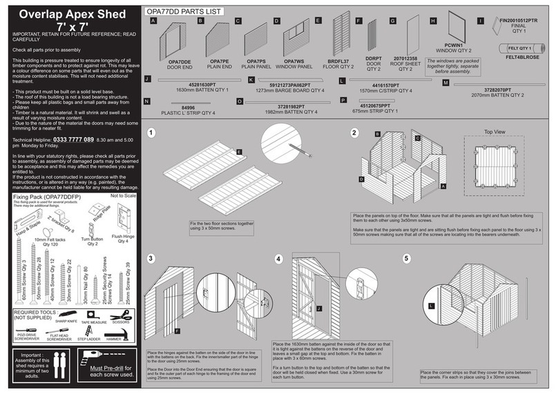 Forest garden OPA77DD User manual
