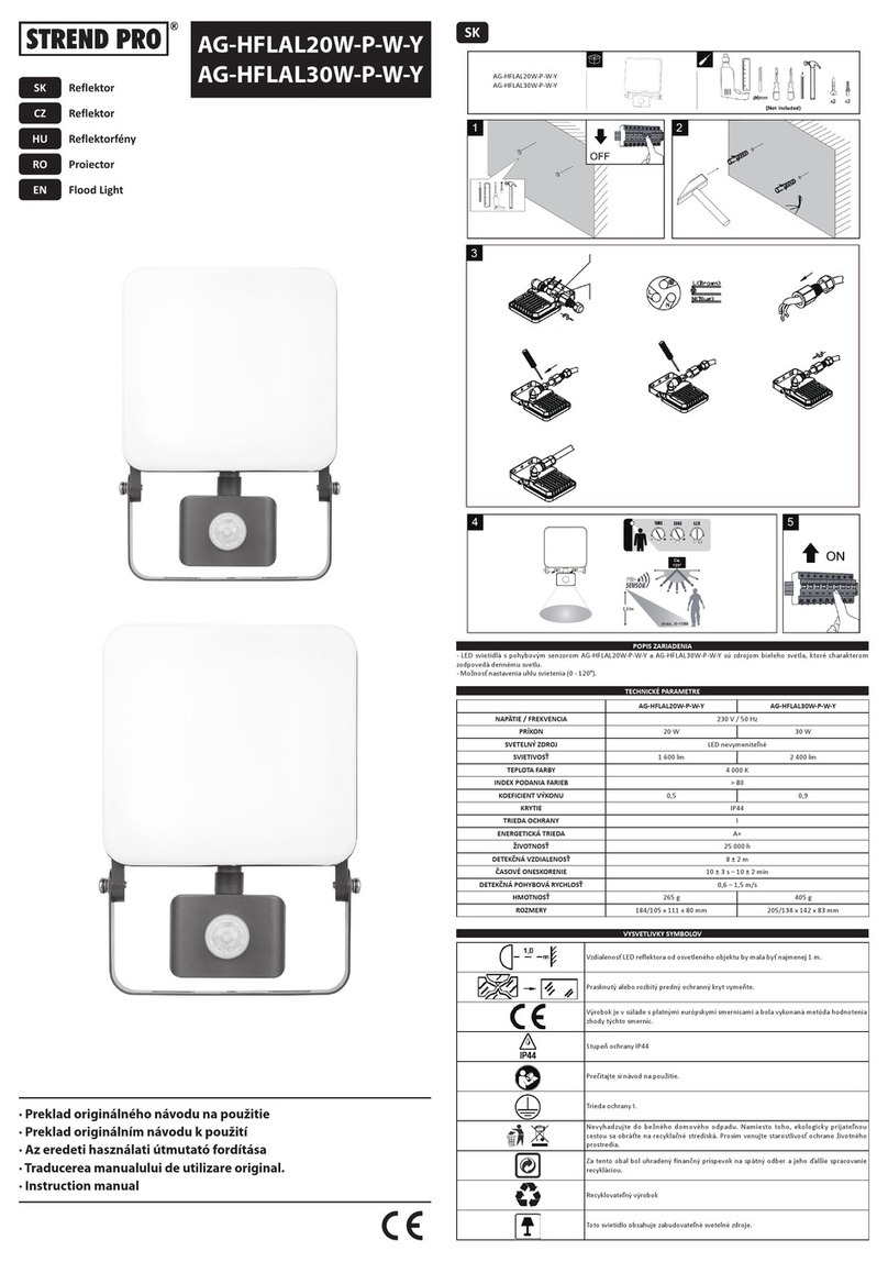 Strend Pro AG-HFLAL20W-P-W-Y instruction manual