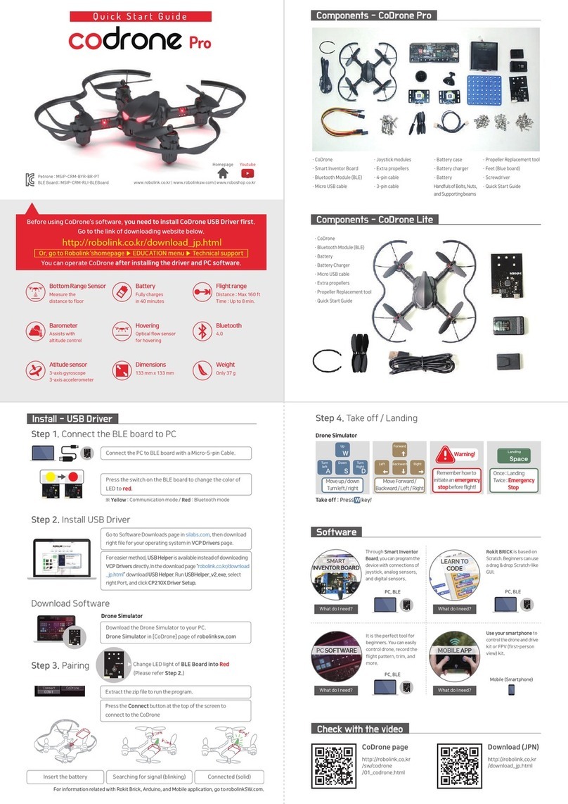 Robolink codrone Pro User manual