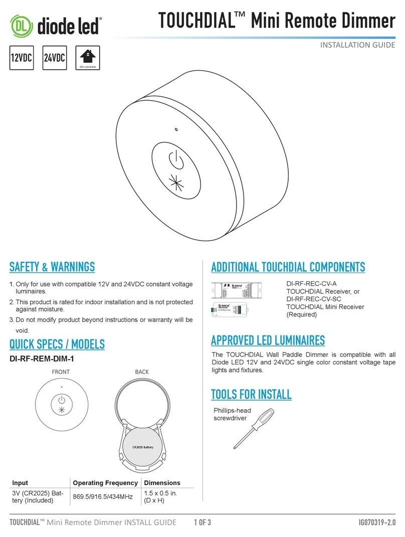 DIODE LED TOUCHDIAL Mini installation guide