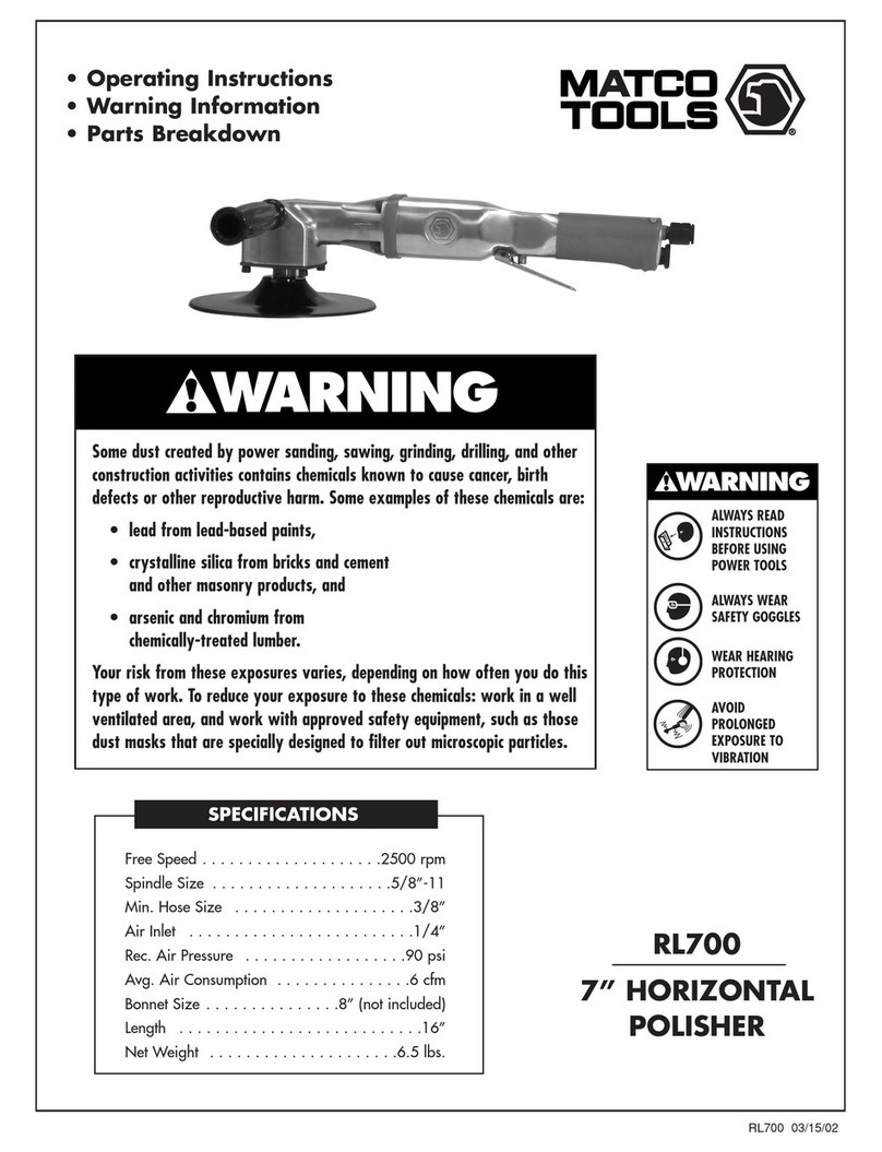 Matco Tools RL700 Operating instructions, warning information, parts breakdown