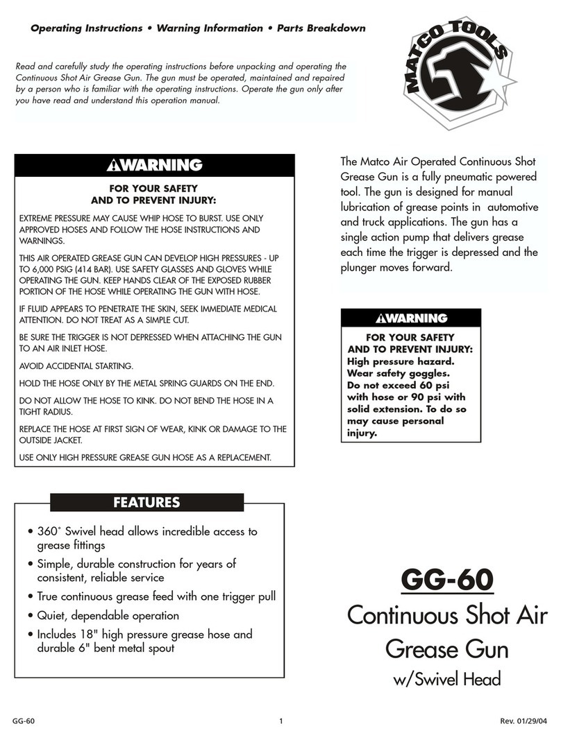 Matco Tools GG-60 Product manual