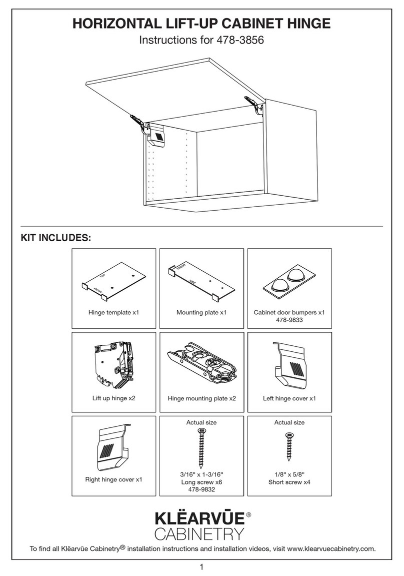 Klearvue Cabinetry 478-3856 instructions