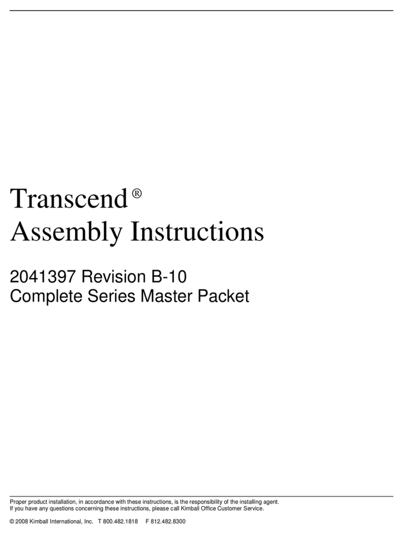 Kimball Office Transcend Master Packet Complete Series Assembly instructions