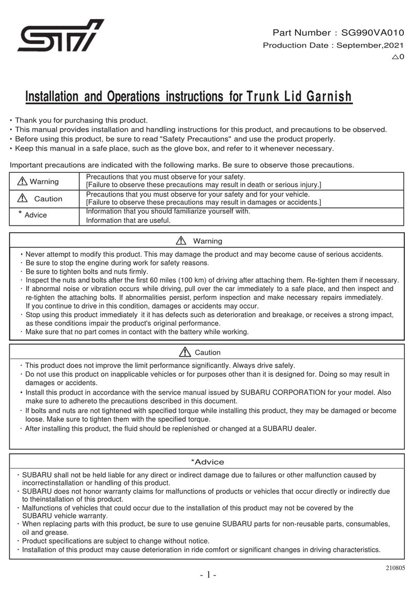 STI SG990VA010 Installation and operation instructions