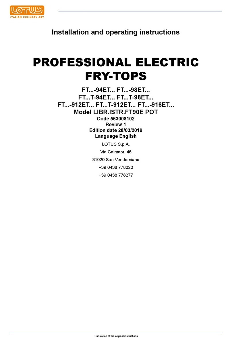 Lotus FT-94ET Series Installation and operating instructions
