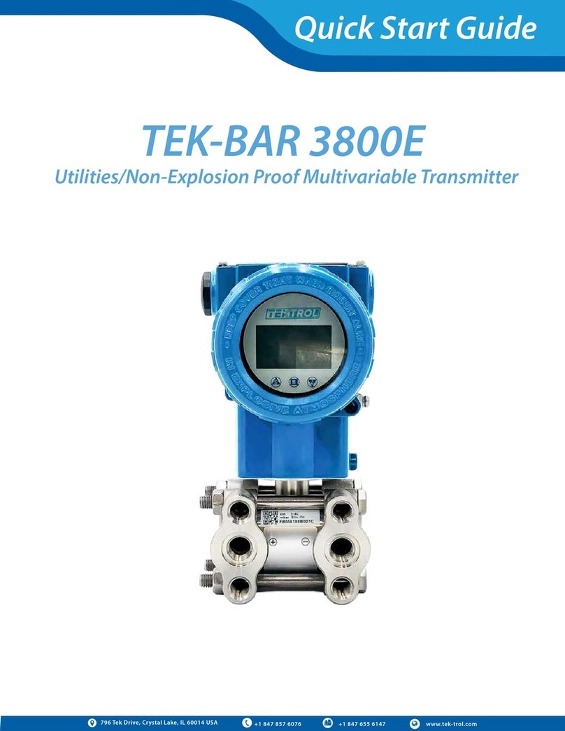 Tek-Trol TEK-BAR 3800E User manual