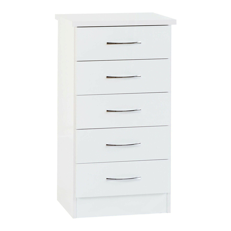 Seconique NEVADA 5 DRAWER NARROW CHEST GREY GLOSS LOEV Assembly instructions Seconique NEVADA 5 DRAWER NARROW CHEST GREY GLOSS LOEV Assembly instructions