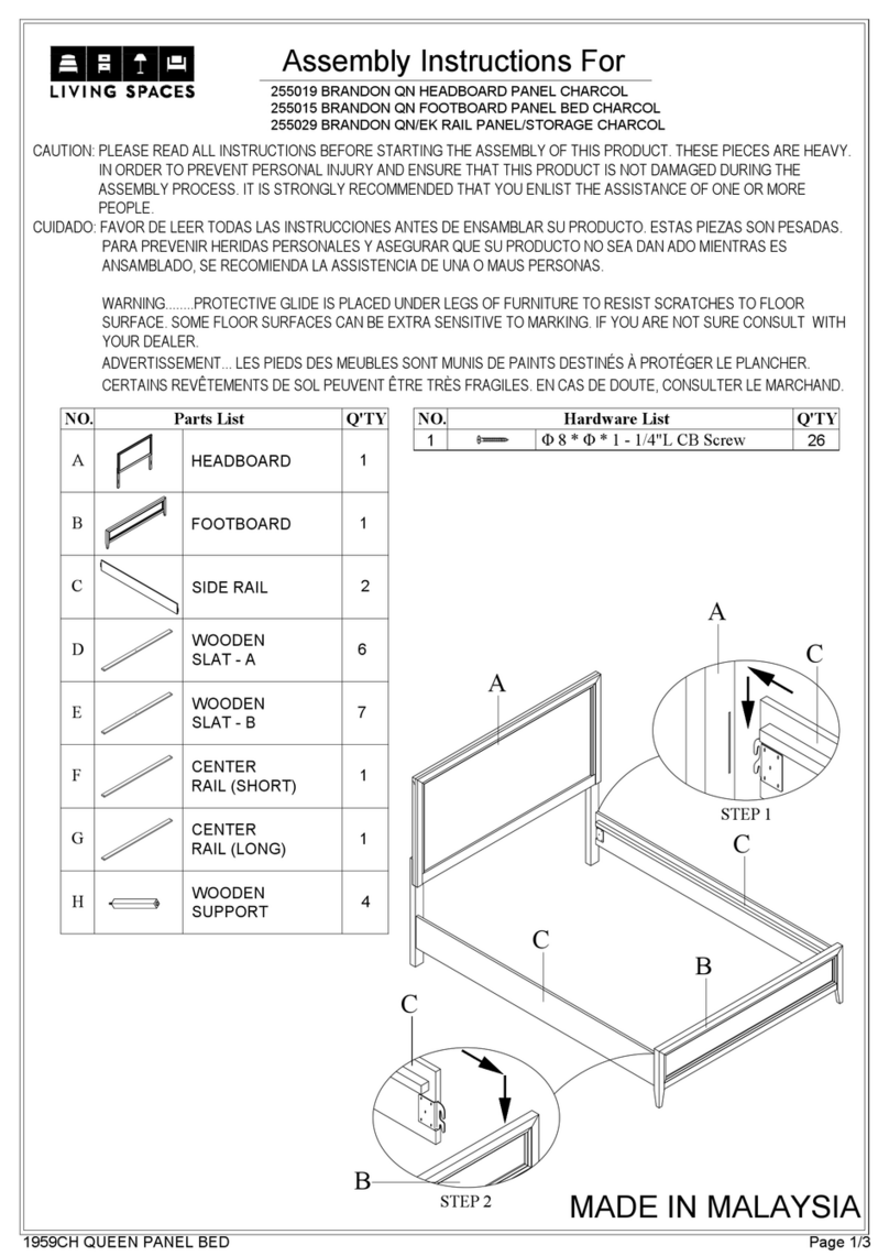 Living Spaces 255019 Assembly instructions