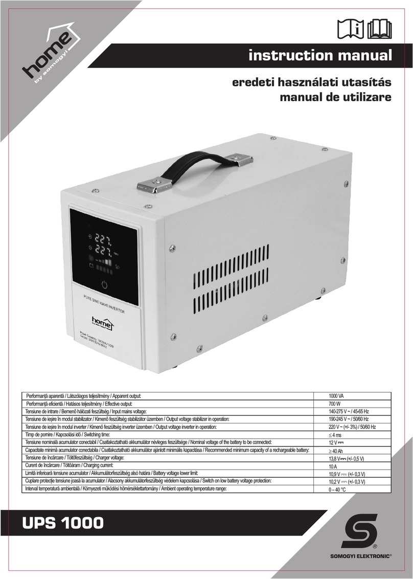 Somogyi Elektronic Home UPS1000 instruction manual