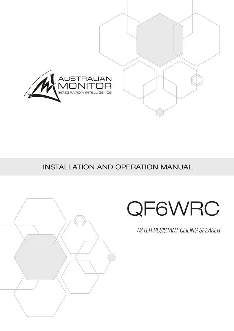 AUSTRALIAN MONITOR QF6WRC Installation and operation manual