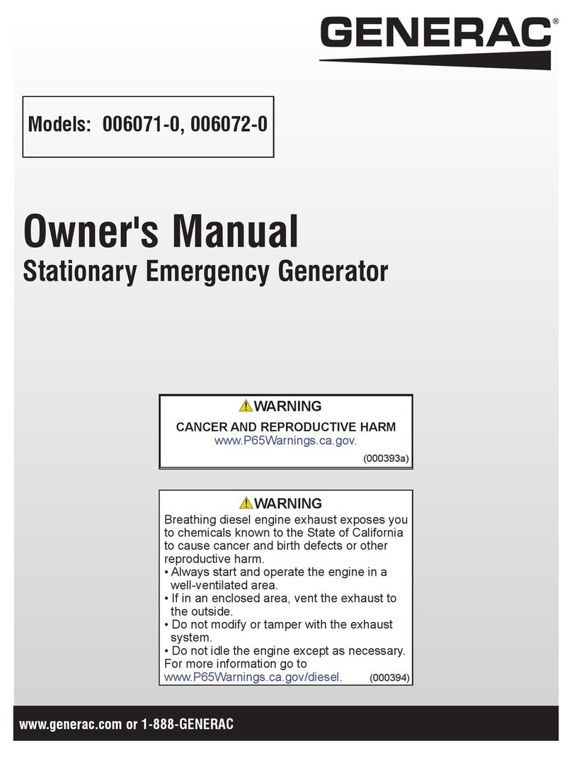 Generac Power Systems 006071-0 User manual