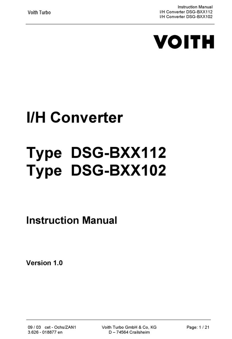 Voith DSG-B 112 Series instruction manual