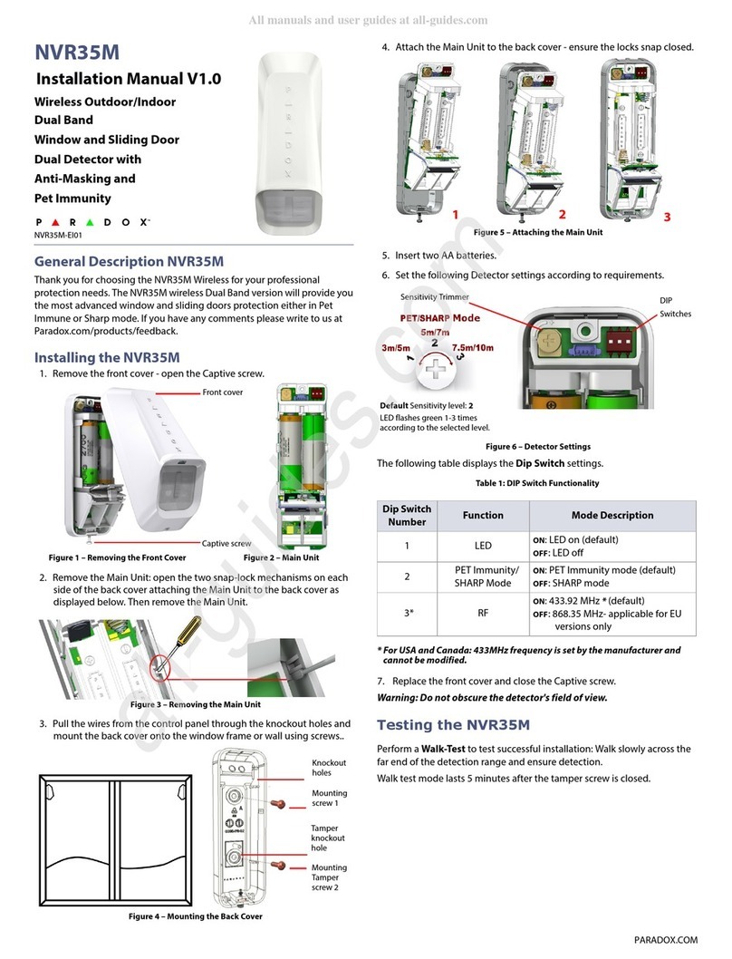 Paradox NVR35M installation manual