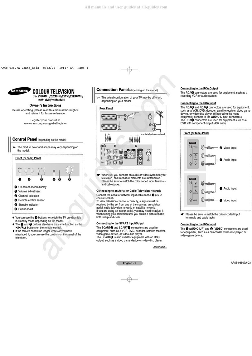Samsung CS-29140MH User manual Samsung CS-29140MH User manual