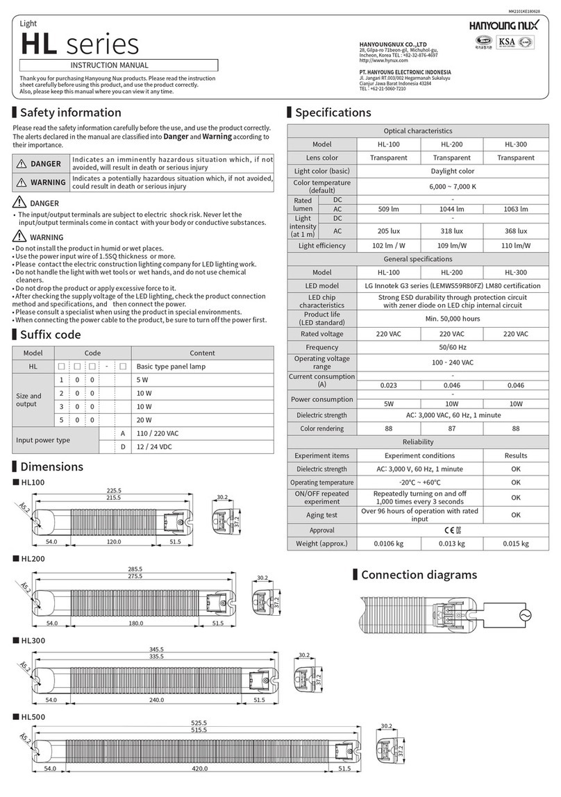 HANYOUNG NUX HL Series instruction manual