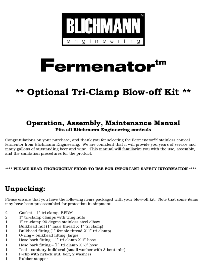 Blichmann Engineering Fermenator TC Blow-off kit V2 Quick guide