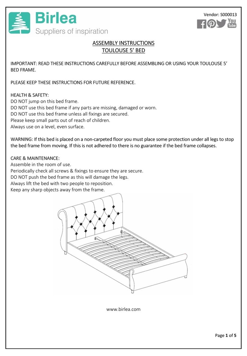 Birlea Toulouse 5 Assembly instructions
