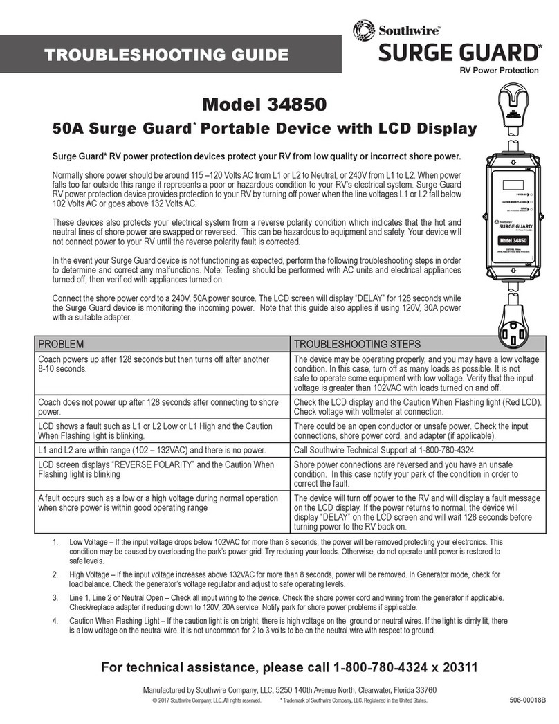 Southwire Surge Guard 34850 troubleshooting guide Southwire Surge Guard 34850 troubleshooting guide