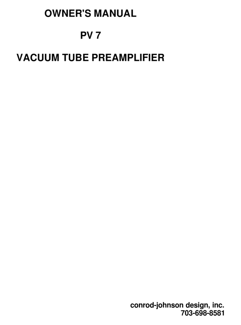 Conrad-johnson design PV 7 owner's manual Conrad-johnson design PV 7 owner's manual