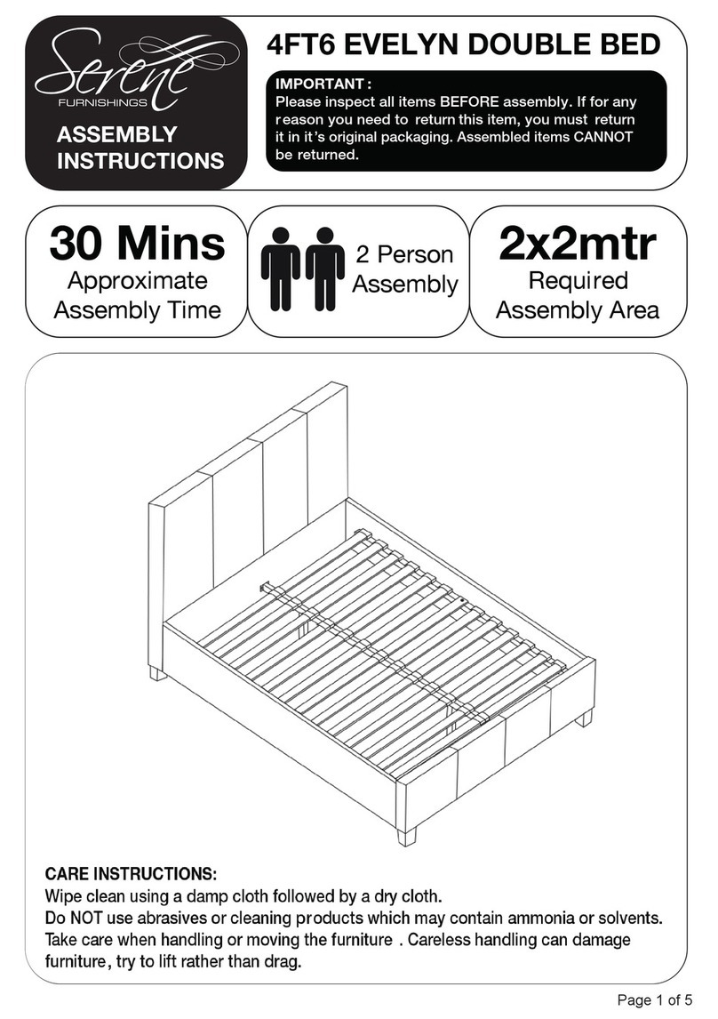 Serene 4FT6 EVELYN DOUBLE BED User manual
