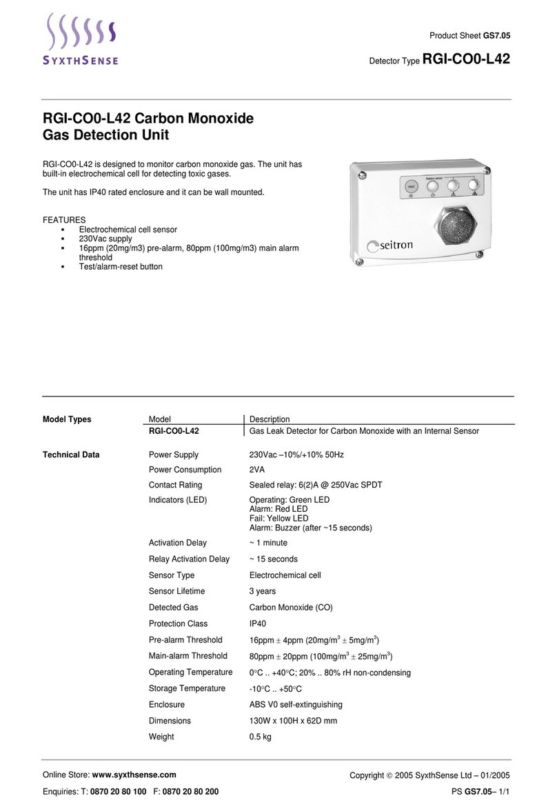 SyxthSense RGI-CO0-L42 Product sheet SyxthSense RGI-CO0-L42 Product sheet