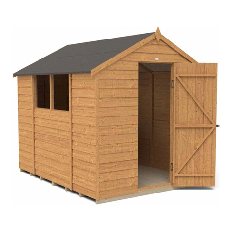 Forest garden 8' x 6' Overlap Apex Shed User manual