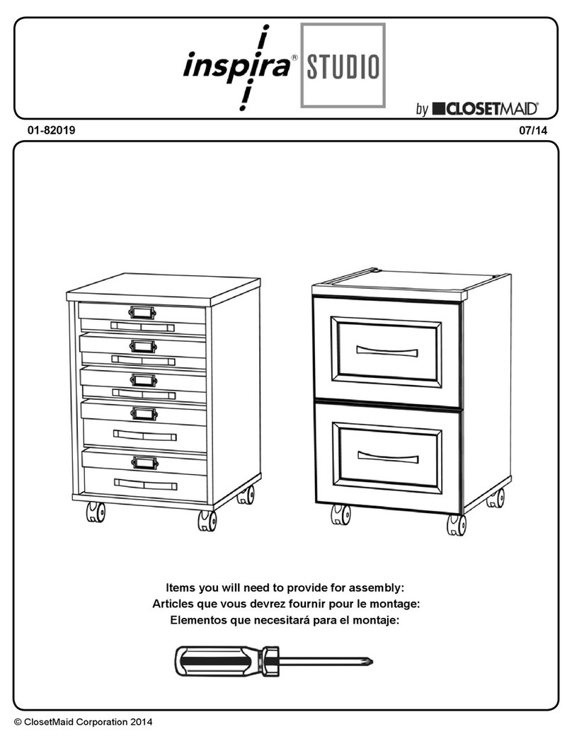 Closet Maid inspira STUDIO User manual Closet Maid inspira STUDIO User manual