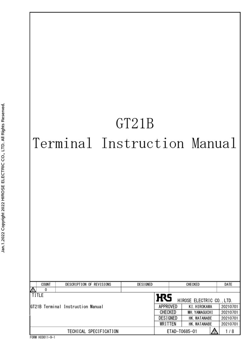 Hirose GT21B User manual