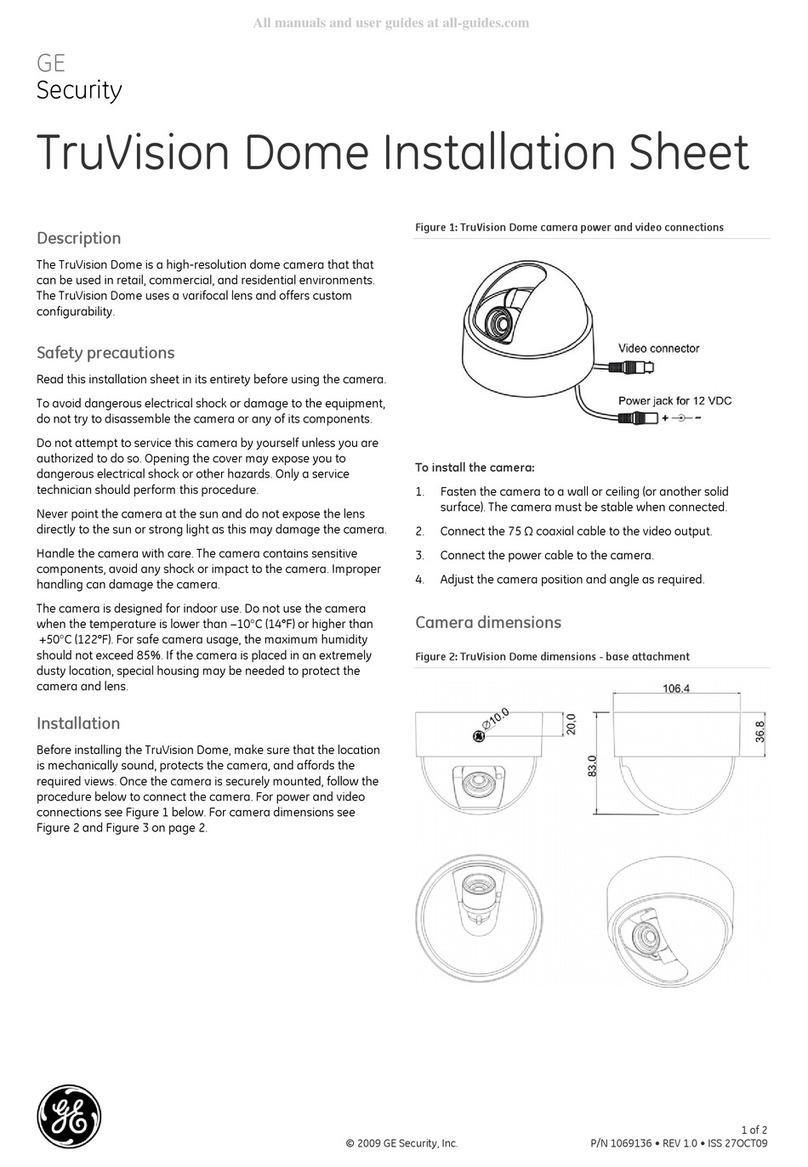 GE Security TruVision TVD Series Assembly instructions