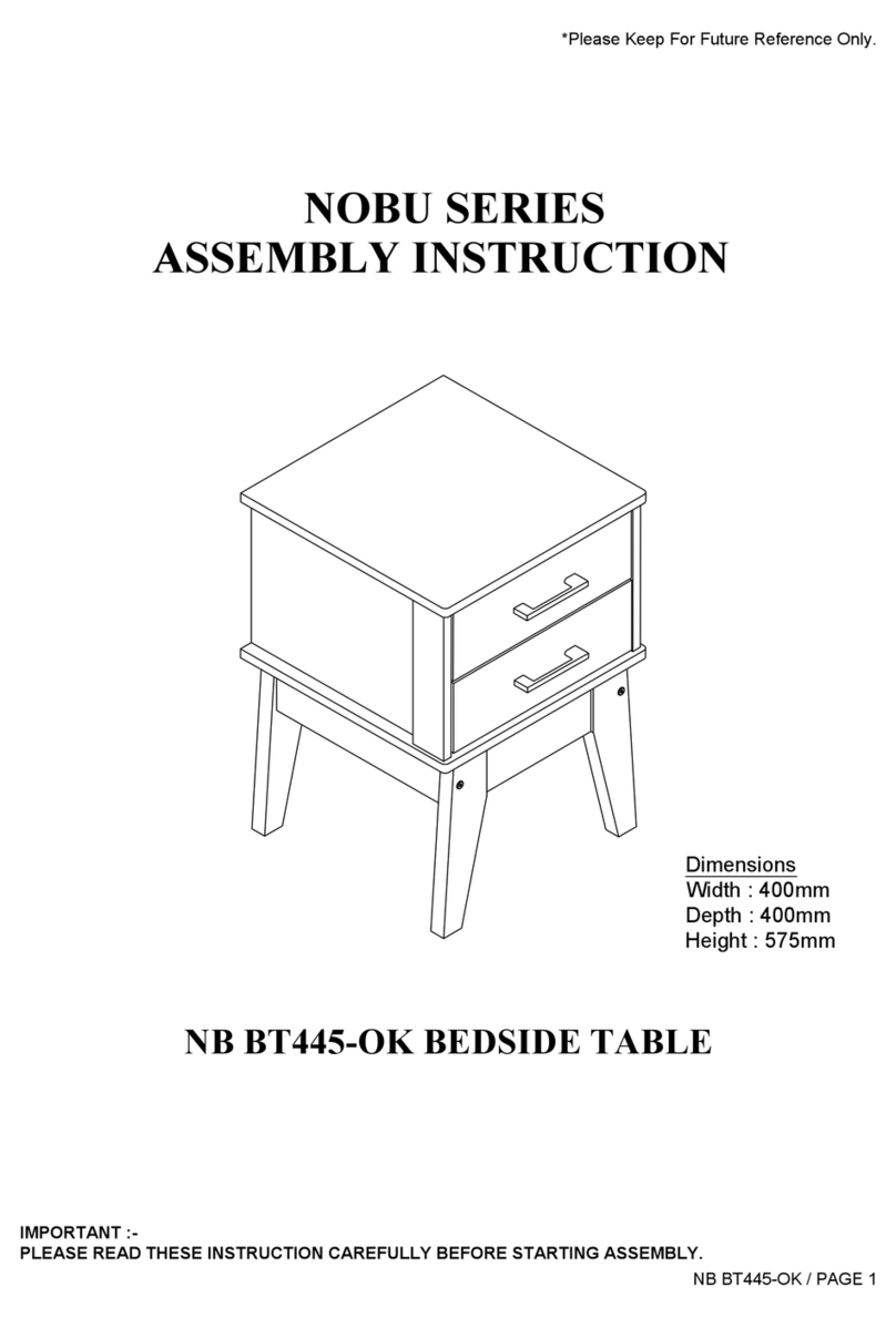 eliving FURNITURE NOBU Series Assembly instruction eliving FURNITURE NOBU Series Assembly instruction