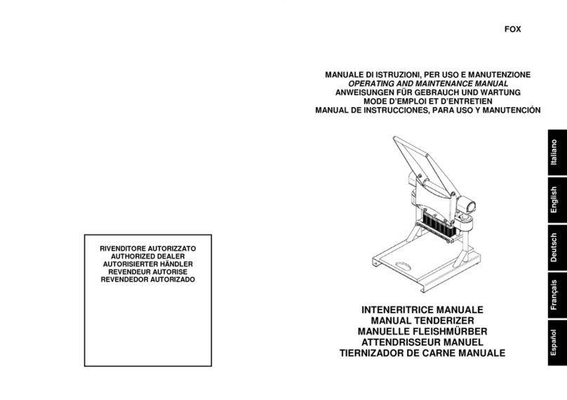 Chef FOX 029900 Operating and maintenance manual