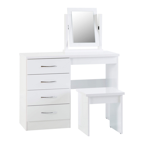 Seconique NEVADA DRESSING TABLE SET User manual Seconique NEVADA DRESSING TABLE SET User manual