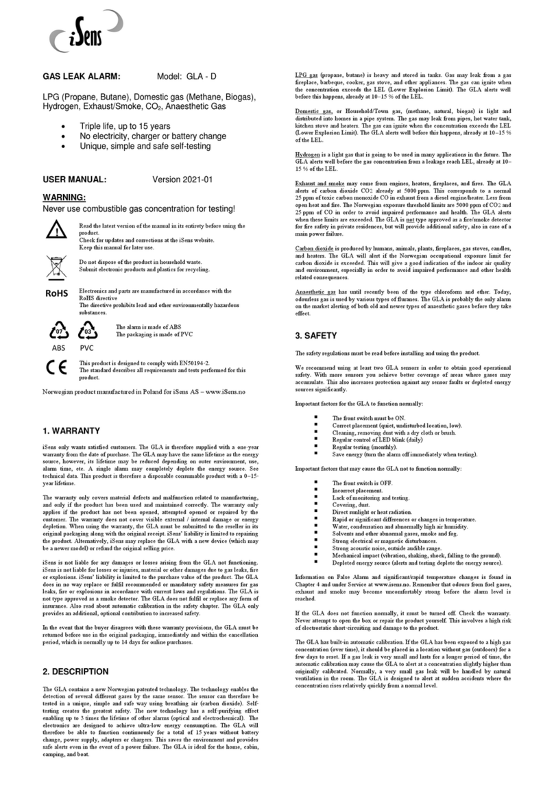 iSens GLA-D User manual