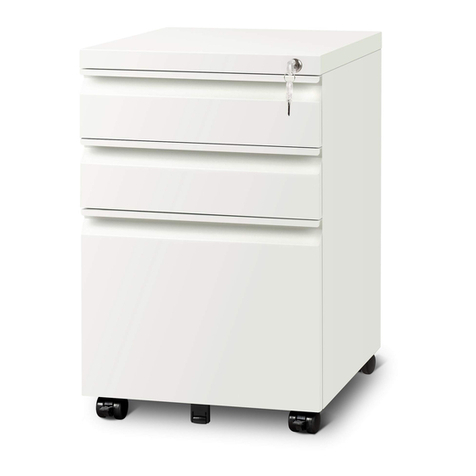 DEVAISE 3-DRAWER MOBILE PEDESTAL Assembly instructions