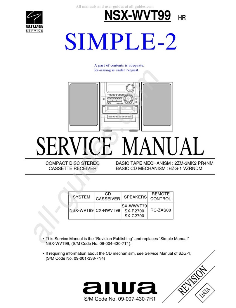 Aiwa SIMPLE-2 NSX-WVT99 HR Service manual