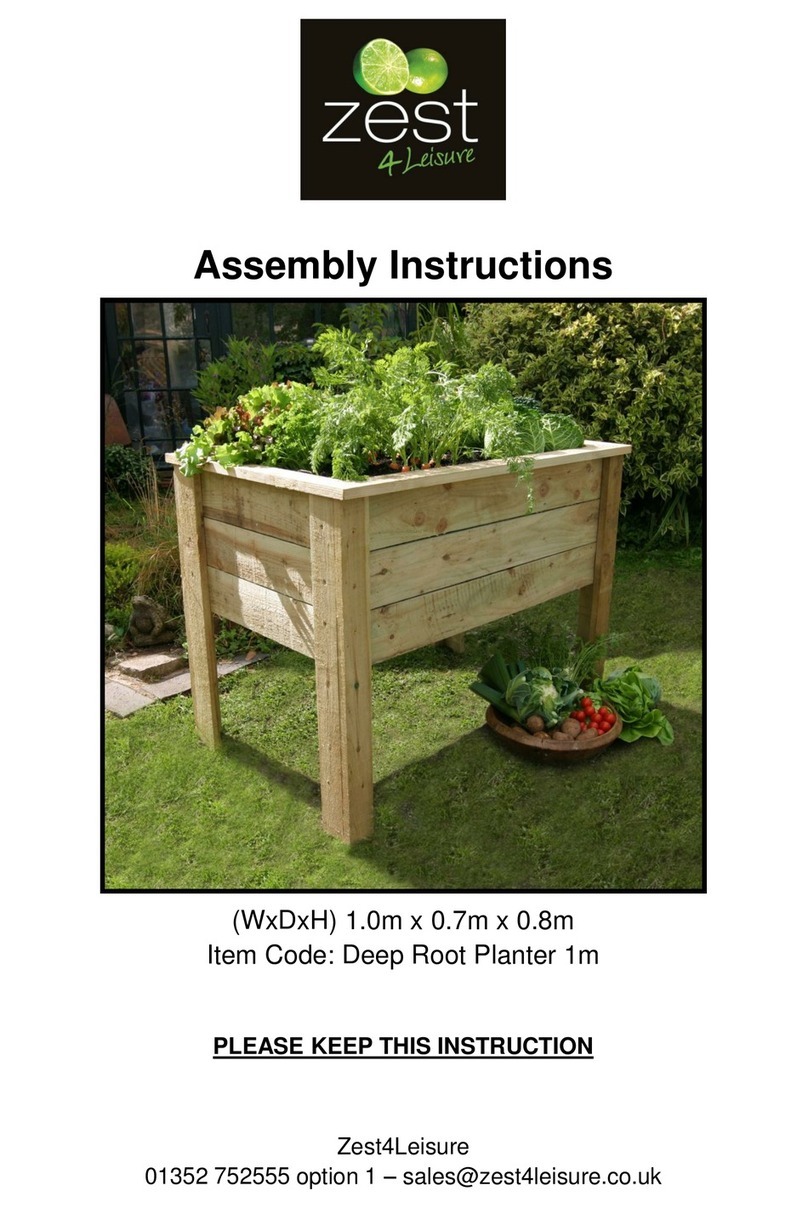 Zest 4 Leisure Deep Root Planter 1m Assembly instructions Zest 4 Leisure Deep Root Planter 1m Assembly instructions