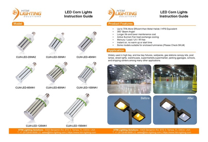 HTM Lighting Solutions CLW-LED-20WA2 Instruction guide HTM Lighting Solutions CLW-LED-20WA2 Instruction guide