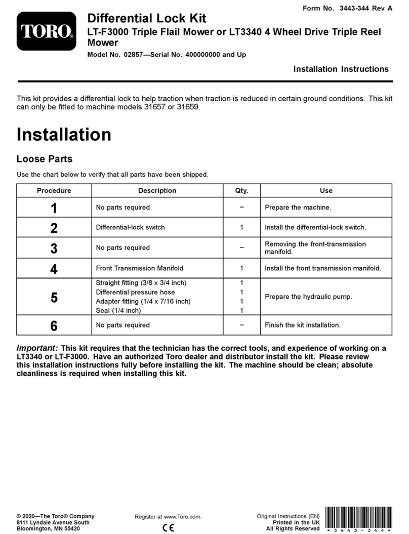Toro LT-F3000 installation instructions
