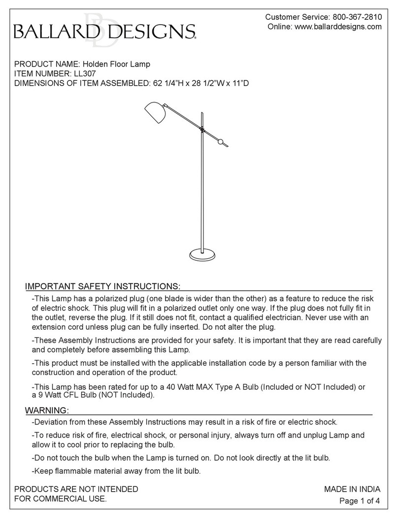 Ballard Designs LL307 quick start guide