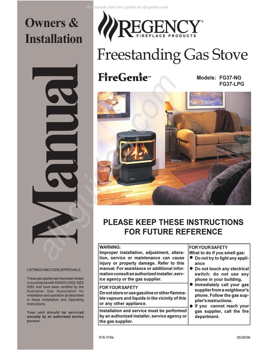 Regency Fireplace Products FireGenie FG37-NG manual