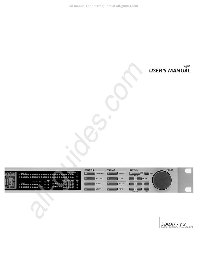 TC Electronic DBMAX - V 2 User manual