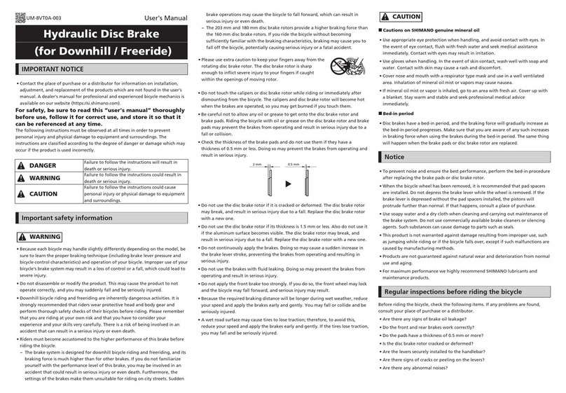 Shimano UM-8VT0A-003 User manual