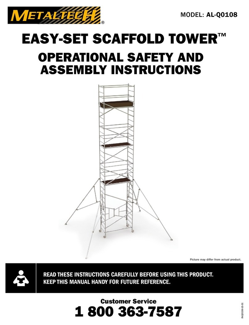 MetalTech AL-Q0108 OPERATIONAL SAFETY AND ASSEMBLY INSTRUCTIONS