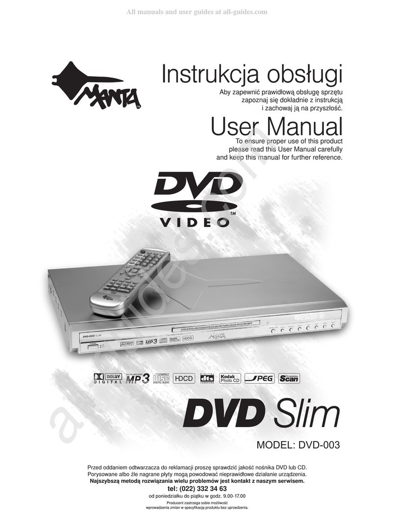 Manta DVD-003 User manual