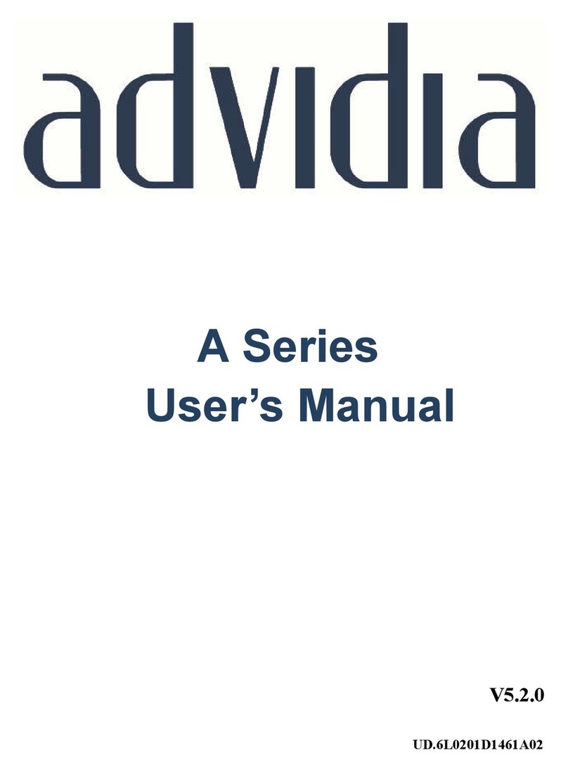 advidia "A" Series User manual advidia "A" Series User manual
